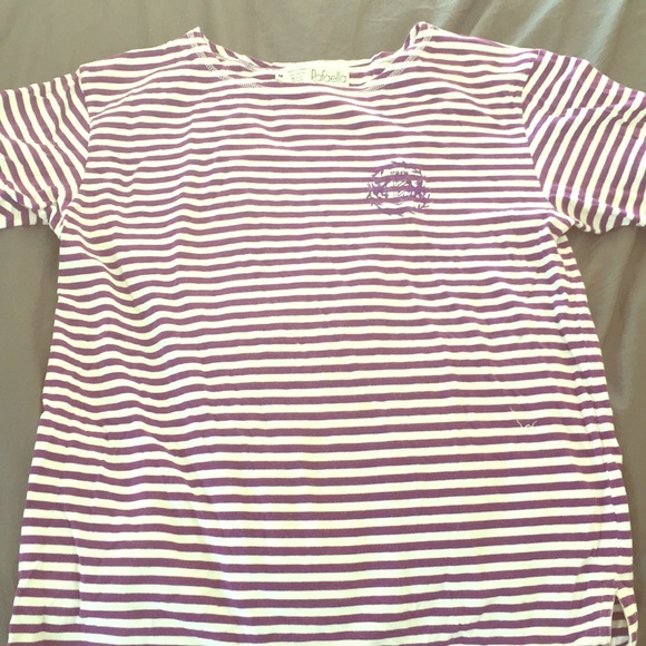 Rafaella Tops - Medium Purple Striped Rafaela Shirt